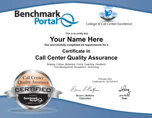 On-Demand Certificate | BenchmarkPortal